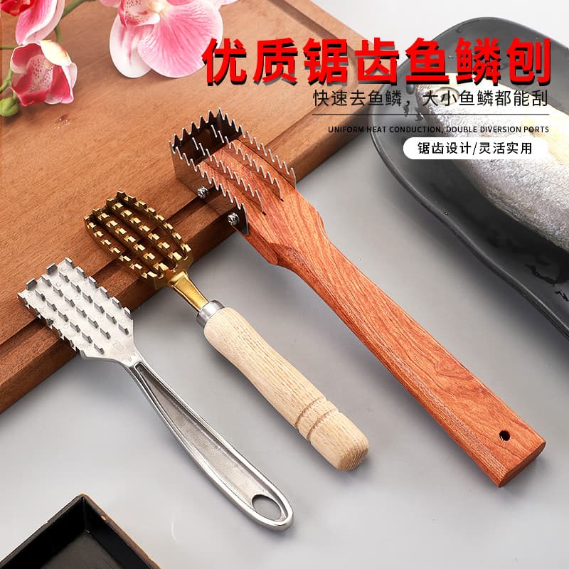 Aço inoxidável remover escama de peixe ferramenta útil raspador de escala raspador escova de escama de peixe multifuncio