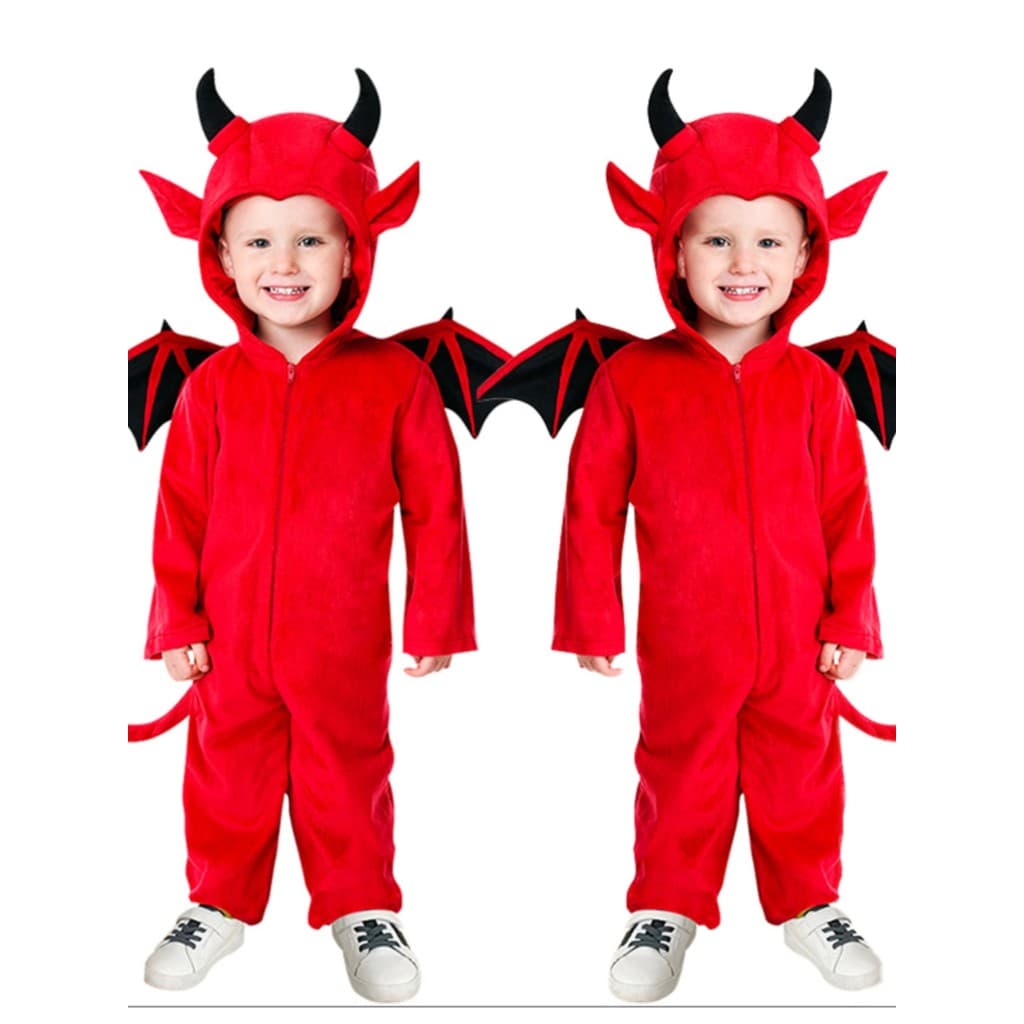 Novas crianças pequeno diabo traje Halloween Satan diabo cos traje festa de jardim de infância evento desempenho traje