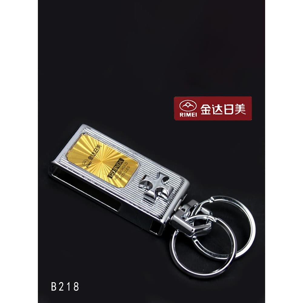 Jinda chaveiro japonês americano todo em Metal, cinto masculino, chaveiro de anel duplo, chaveiro de carro