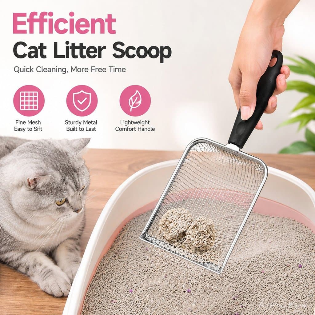 3/4/5 Unidades  Pá De Areia Felina Filtragem Rápida Superfície Lisa Grip Agradável Material Durável