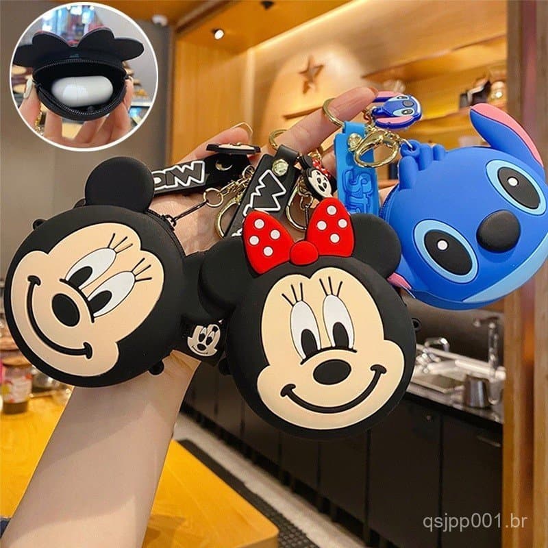 Desenho Animado Bolsa De Silicone Para Moedas/Porta-Chaves/Tendência/Zíper/Presente Criativo