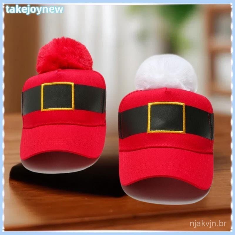 [takejoynewBR] Boné De Beisebol Ajustável Com Padrão De Fivela De Cinto Decorativo De Natal Para Cosplay , Performance E