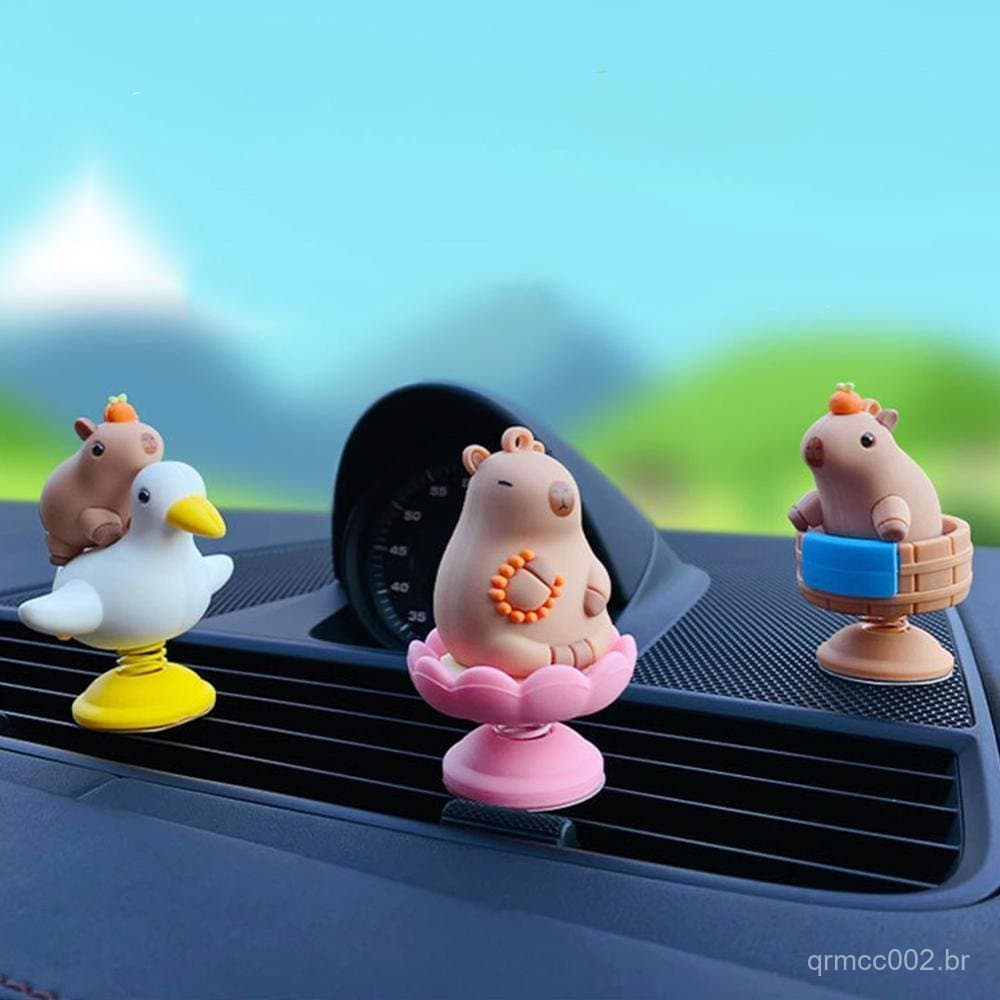 TKEY Bonito Cura Animal Decoração Interior Do Carro Ornamentos Anime Auto Console Central Painel C4U6