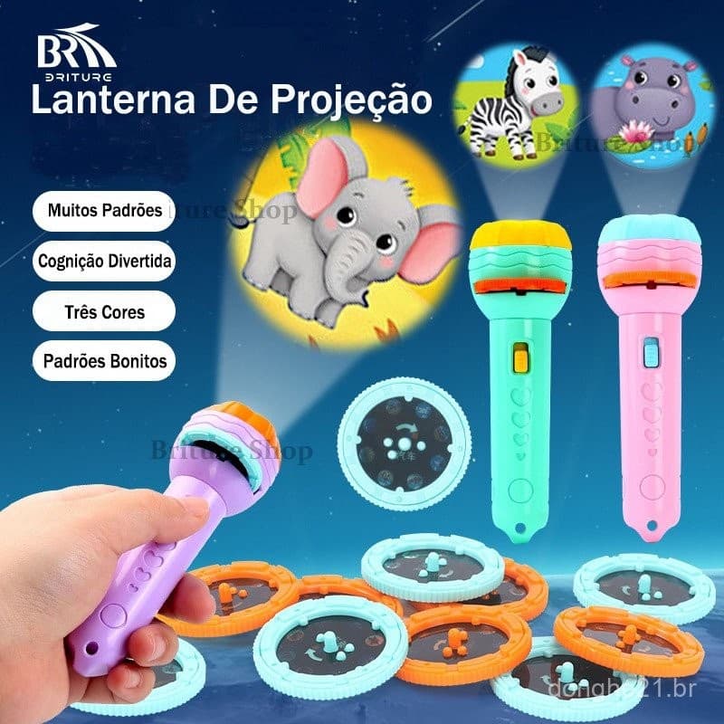 24 Padrões de Animais Interessantes Lanterna de Projeção Infantil