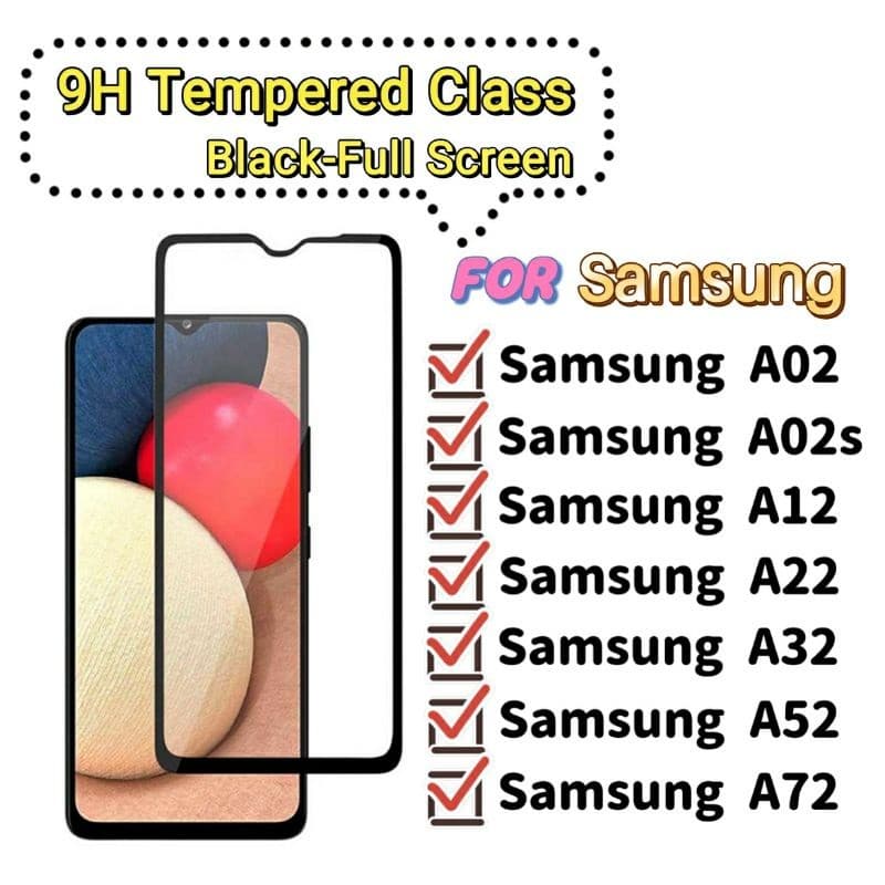 Película Vidro Temperado 3D/9D Samsung Galaxy A02 A02s A12 A22 A32 4G A52 A72