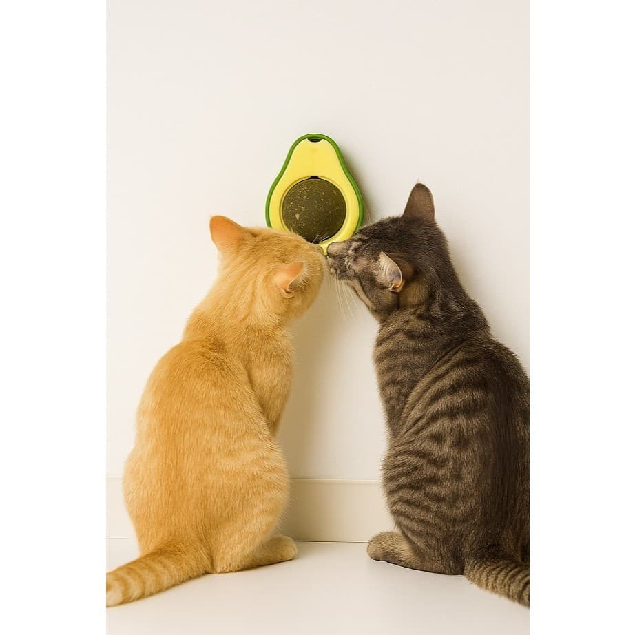 Abacate de Brinquedo para Gatos com Erva Catnip – Kit com 2 Unidades