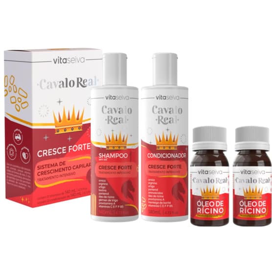 KIT 2 OLEO RICINO SHAMPOO COND BRINDE CABELO CRESCE FORTE