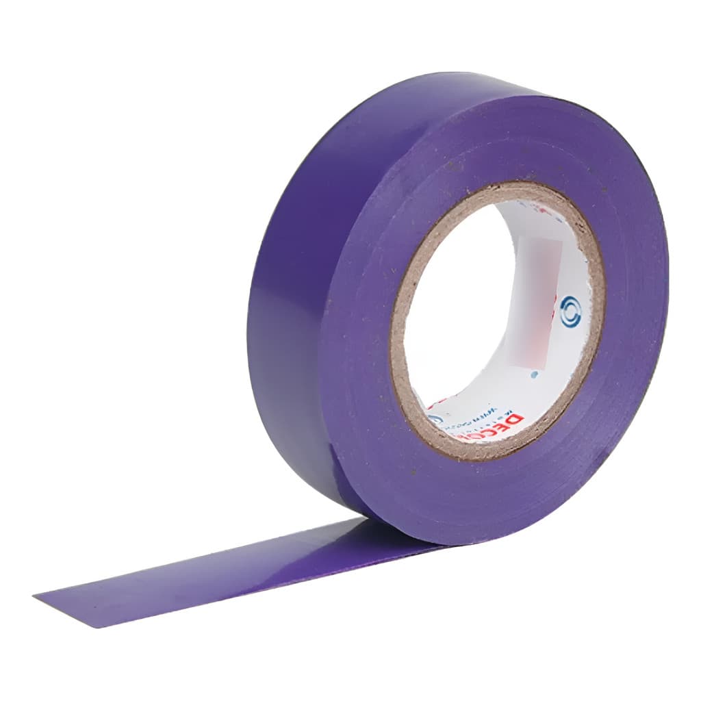 Fita Isolante Cor Lilás Rolo 20 Metros Fita Profissional