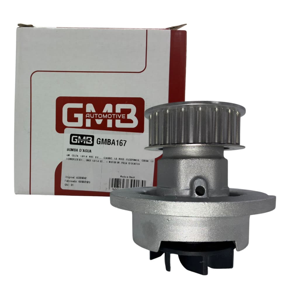 Bomba D'Água GMBA167 Chevrolet GM Corsa Agile Onix Cobalt Prisma Montana Meriv 1.0 1.4 8V VHC Econoflex 01- GM 93302485