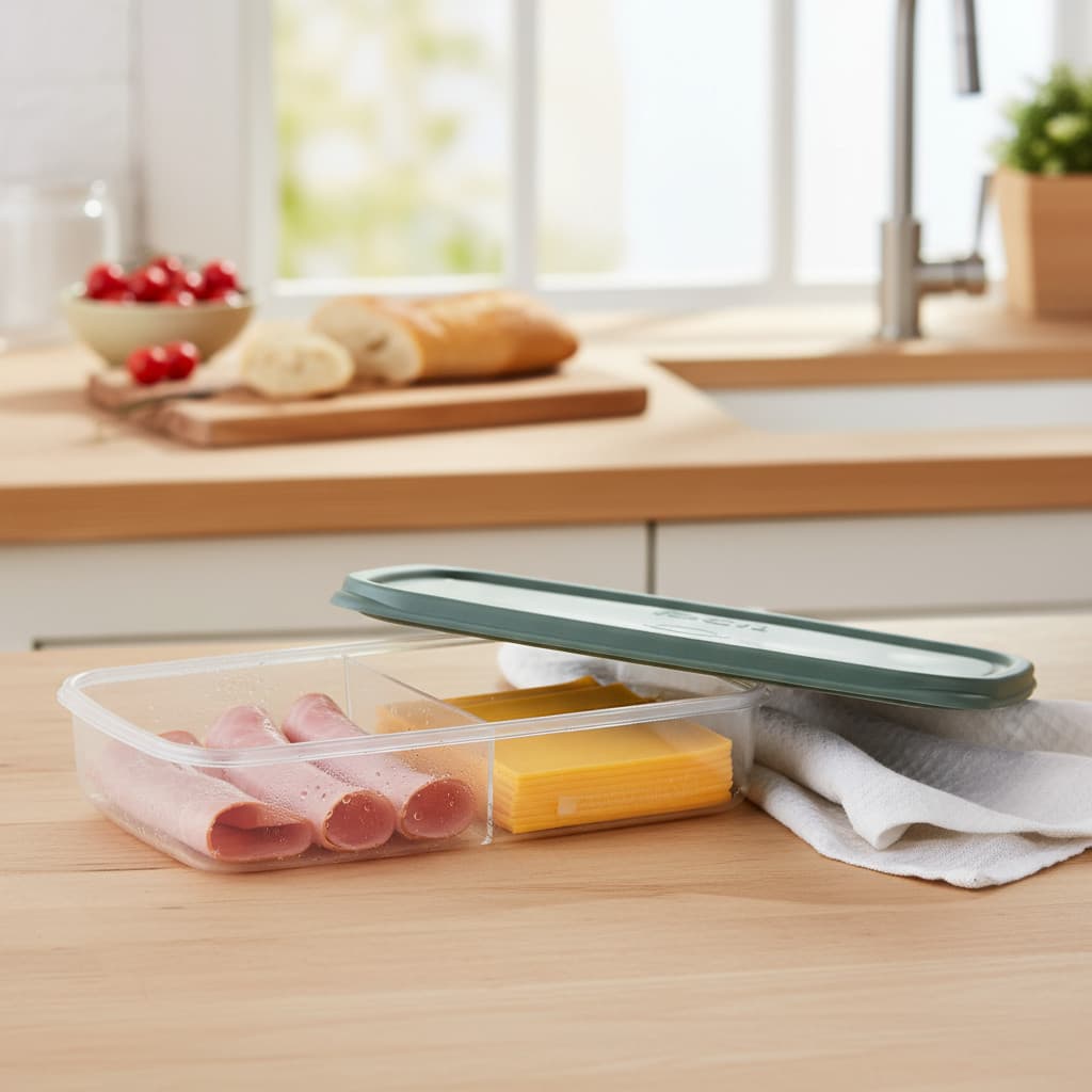 Pote Para Frios Com Tampa E Divisória 1,4 Litros Sanremo Pote Colors