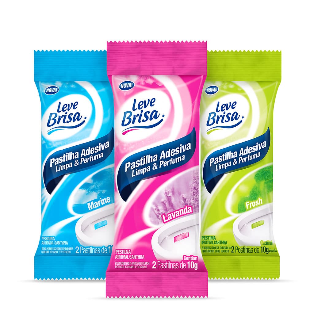 Kit 18 Pastilhas Sanitárias Adesivas 10g Limpa e Perfuma o Banheiro