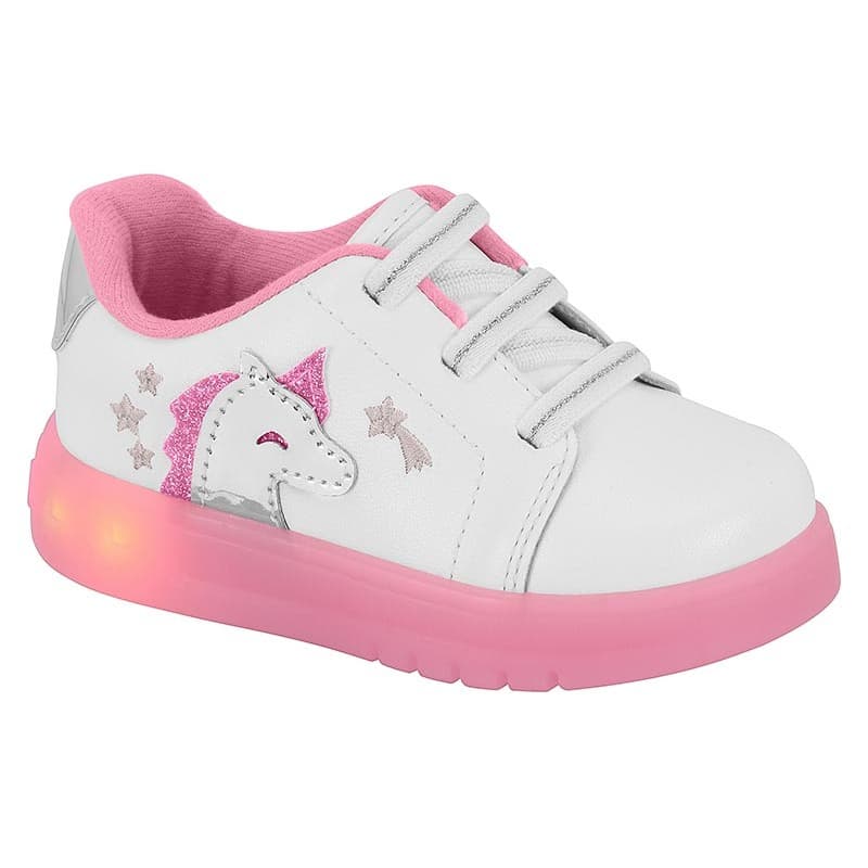Tenis Infantil Meninas Led Brilho Conforto Molekinha Original