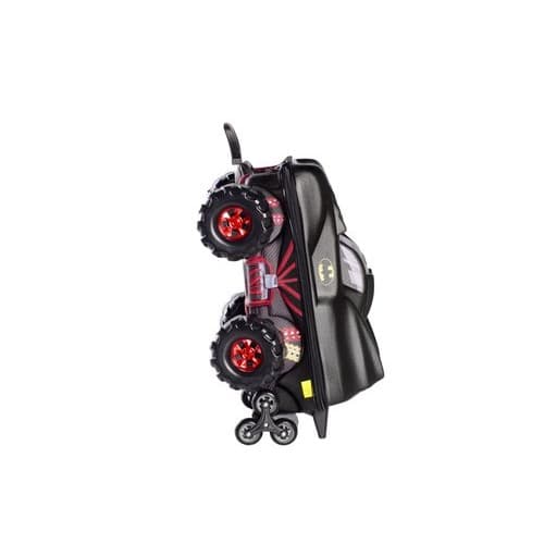 Mala Infantil Carrinho Rodinhas Formato 3d Batmóvel Preta Resistente Viagem