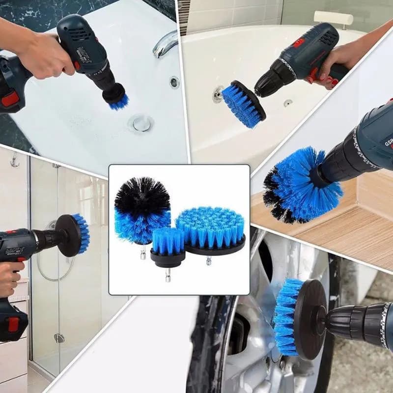 Kit Para Limpeza Pesada 3/4/5 Escova Rotativa Para Parafusadeira Furadeira