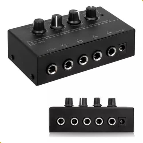 Amplificador Para Fone De Ouvido 4 Canais Ha400 Retorno Fone