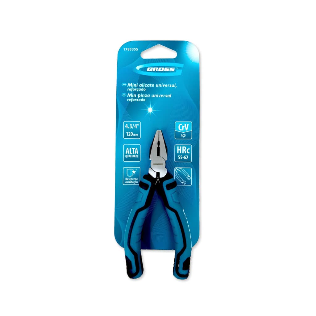 MINI ALICATE GROSS UNIVERSAL REFORÇADO 4.3/4 120MM