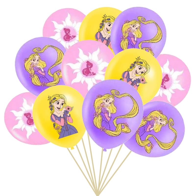 12 Peças Balão De Látex Emaranhado Rapunzel Princesa 12 Polegadas Presente De Festa De Aniversário Infantil Para Criança