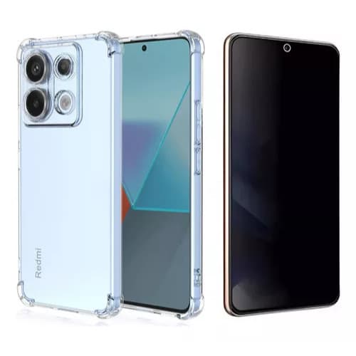 Capa Capinha Anti Impacto Para Redmi Note 13 4G + Película 3D Privacidade