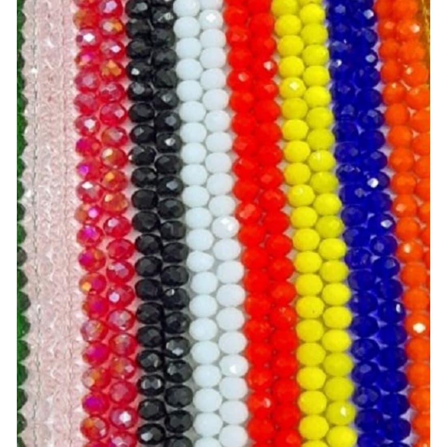 200 Contas De Cristal De Vidro 8 Mm Umbanda Candomblé Variadas 8 Mm 8 Mm