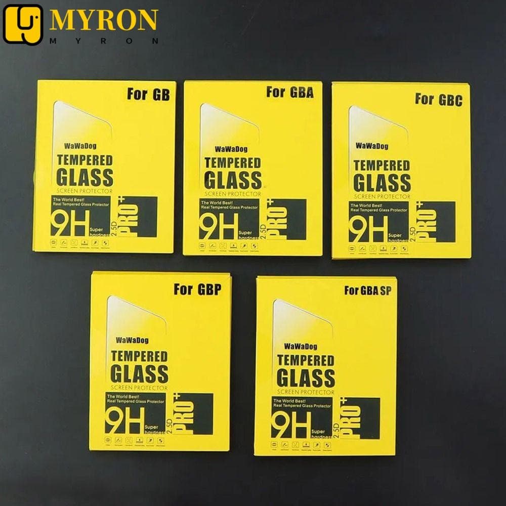 Vidro Temperado MYRON1 , Protetor De Tela Anti-Riscos HD , Impressão Digital Para Gameboy/GB/GBA/GBC/GBP SP