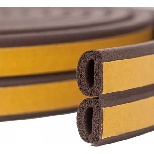 Veda Frestas Marrom Adesivo Porta Janelas 4mm - 6 Metros