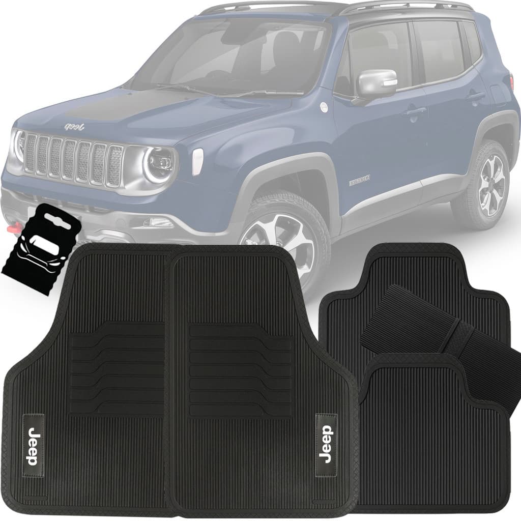 Tapete Carro Personalizado Jeep Renegade 2015 2016 2017 2018 2019 2020 2021 22 23 2024 2025 Borracha