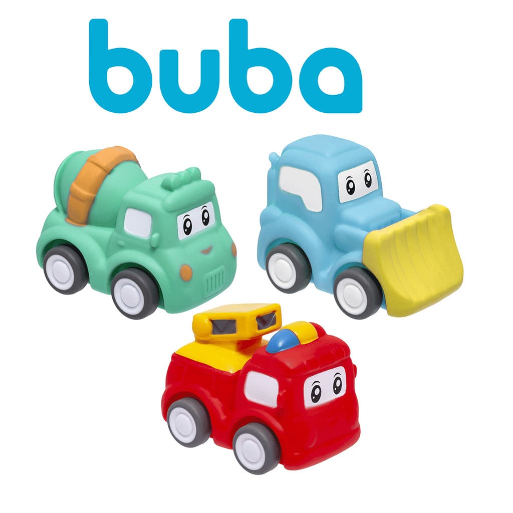 Carrinho em Vinil Animado Carro Macio Mordedor Buba