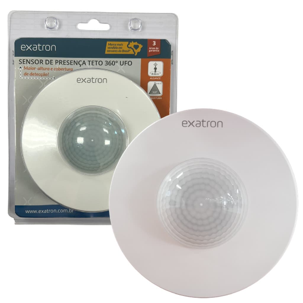 Sensor Presença Teto Movimento 360° Sobrepor Ufo Bivolt