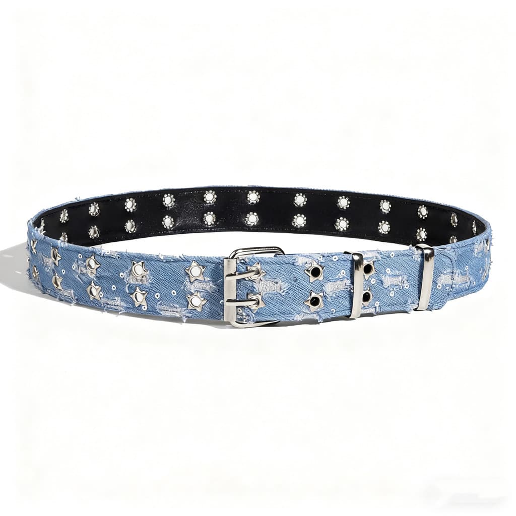 Original rebites Denim cinto Design nicho acessórios y2k estilo Punk cinto masculino feminino calças decorativas cinto