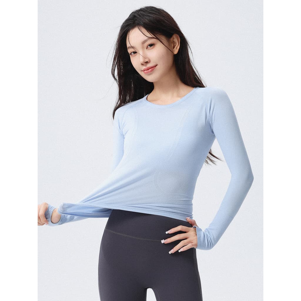 Roupas de Fitness de manga comprida esportes topos collants roupas de Yoga topos roupas de secagem rápida feminino profi