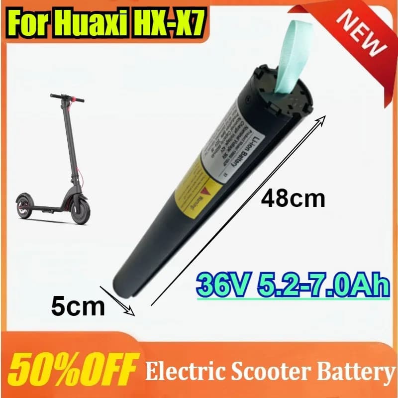 Para Huaxi HX-X7 36V 5.2Ah 7.0Ah Bateria De Lítio Embutida 18650 Células Scooter Elétrica