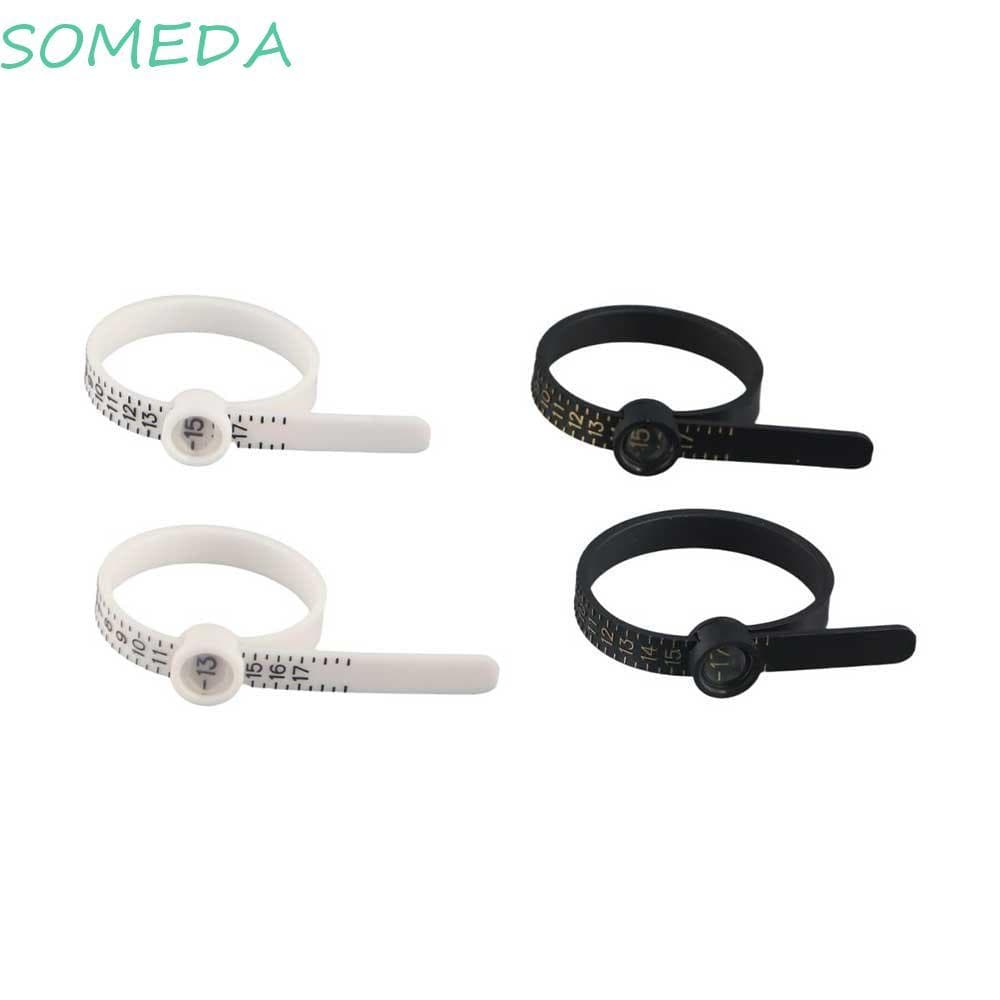 SOMEDA Ring Sizer Preto Branco Portátil Testador De Tamanho De Dedo Medidor De Anel Leve Bobina