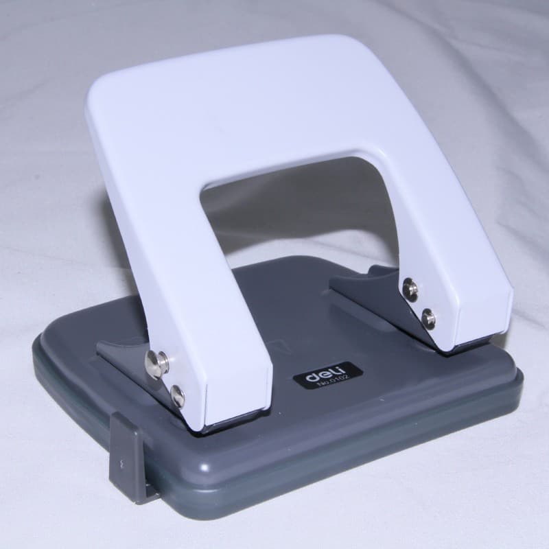 Deli/Deli 0102 Furador pode perfurar 20 folhas de distância do furo 80 mm Deli Hole Punch Double Hole Punch