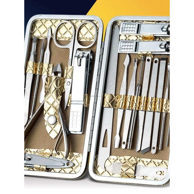 Conjunto de cortador de unhas para aparar unhas, aço inoxidável, colher de orelha, cortador de unhas, ferramenta de Mani