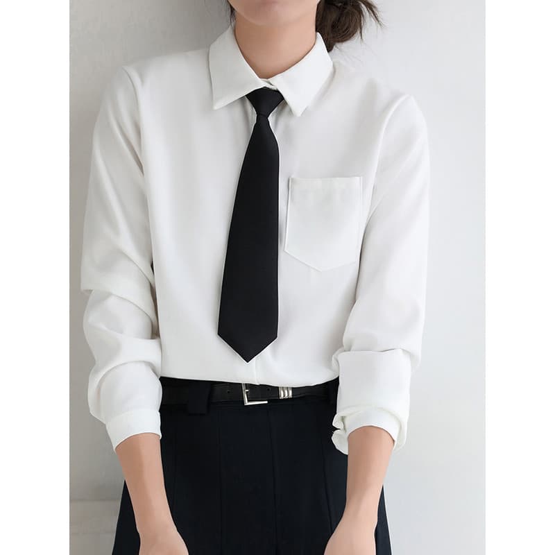 Camisa feminina pequena masculina outono inverno mais veludo engrossado manga comprida JK graduação foto profissional es