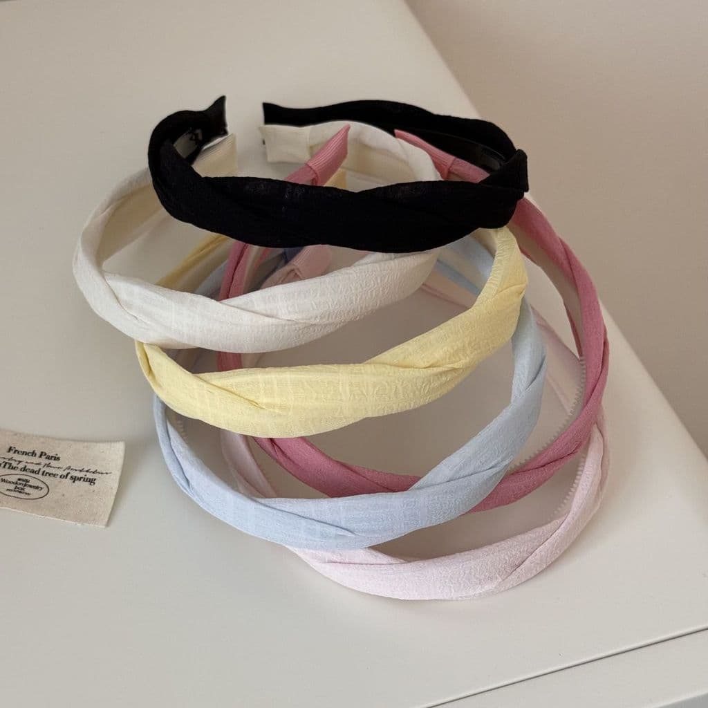 Doce temperamento torção bandana estilo feminino 2026 novo estilo alta bandana antiderrapante rosto lavagem simples high