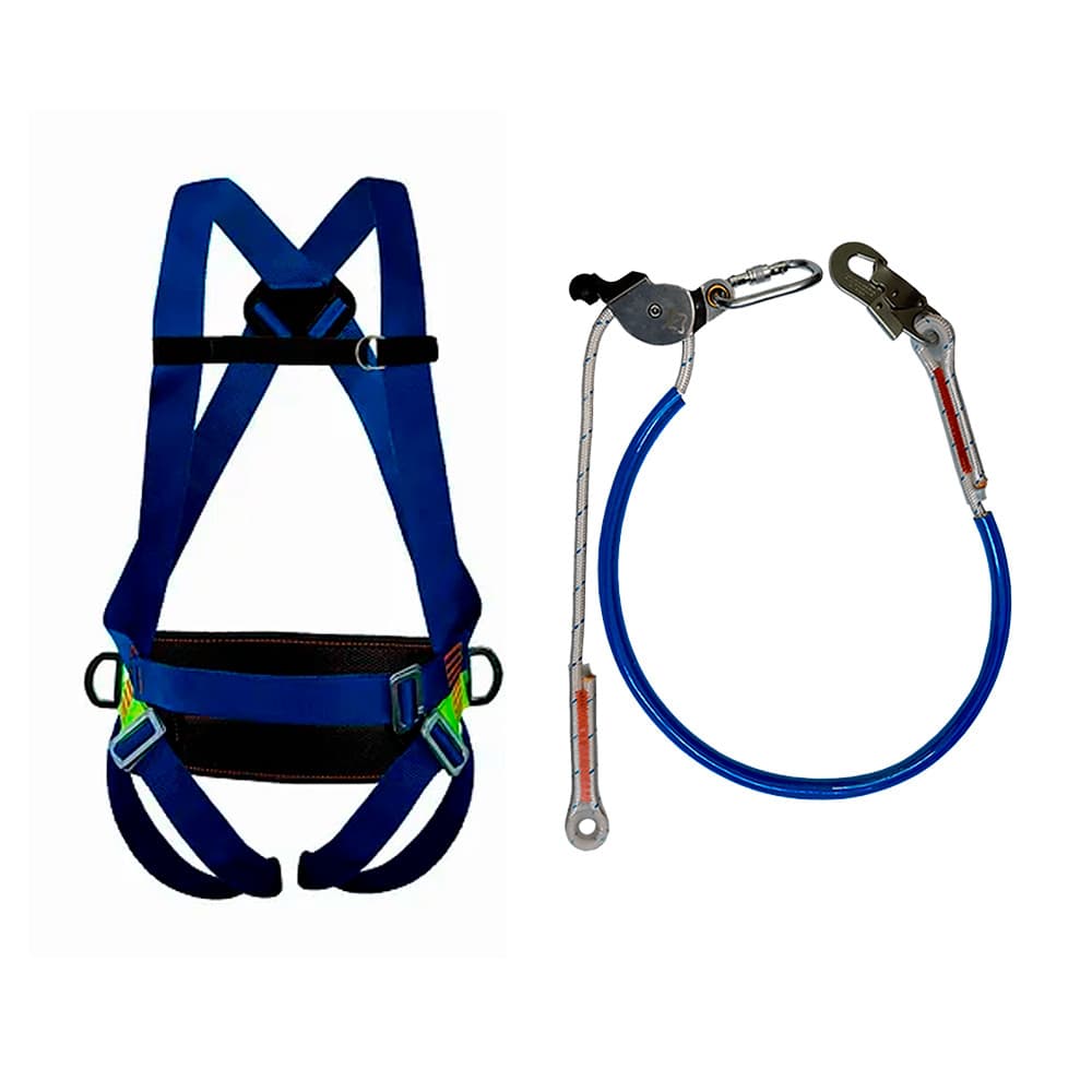 Kit Cinto Paraquedista 4 Pontos Life2006 Com Talabarte De Posicionamento Life6006 Epi Proteção Trabalho Altura Segurança