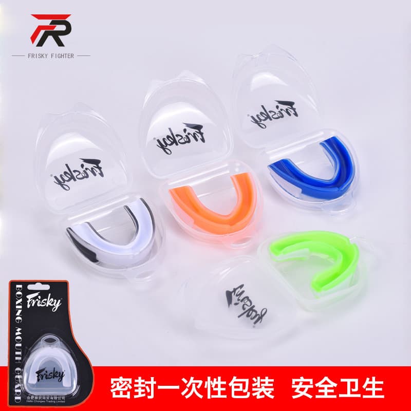 Protetor bucal FRISKY para boxe infantil, sanda, combate livre, basquete, ecológico, sem odor, protetor bucal esportivo