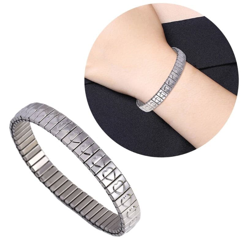 Pulseira De Aço Inoxidável Sofisticada Estone Joias Com Elástica Exclusiva