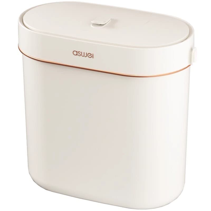 Lixeira de parede para cozinha doméstica, banheiro, Slot dedicado com tampa, cesta de papel residual de cozinha, nova li