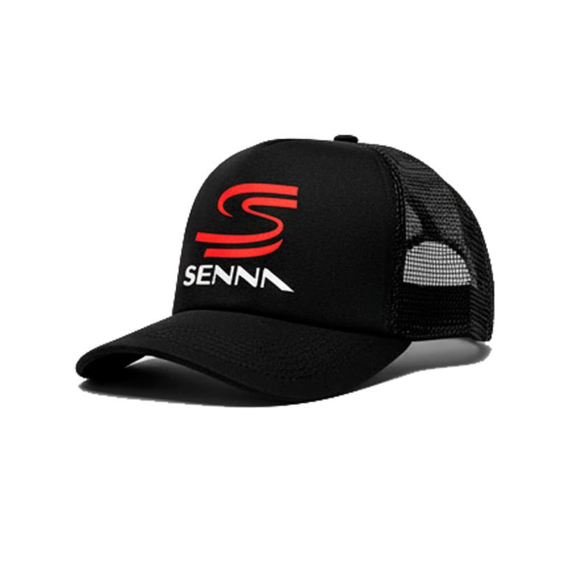 Boné Ayrton Senna Piloto Fórmula 1 Bone Trucker - Envio Rápido