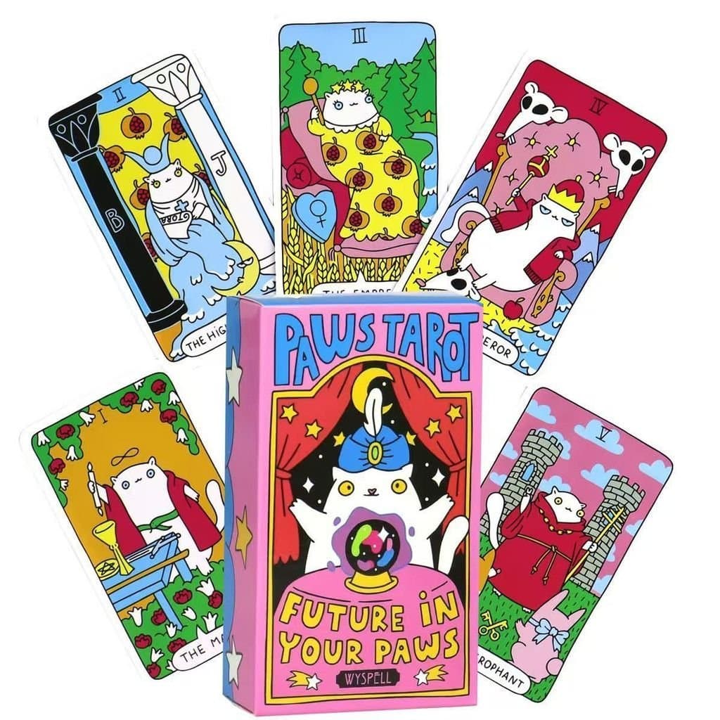 Tarô de Gato Wyspell: As cartas de tarô de gato do futuro estão em suas mãos, fofas para iniciantes.
