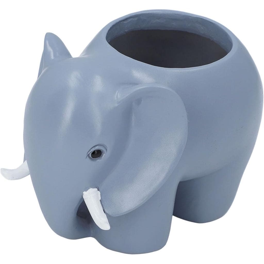 Vasos de Plantas Alomejor, Vaso em Forma de Elefante, Vaso de Resina com Furo de Drenagem 5.5x3.9x4.1in, Decoração de Me