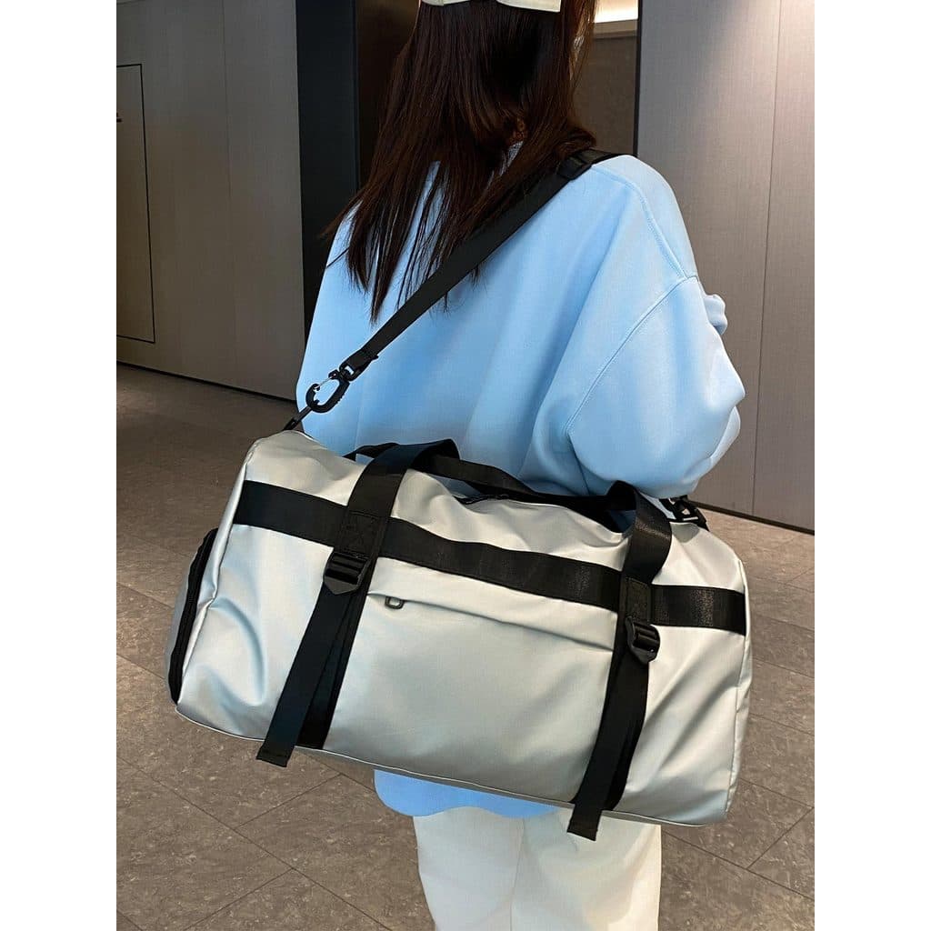 Bolsa de viagem de grande capacidade feminina Cross-corpo portátil mochila leve saco de armazenamento de bagagem multifu