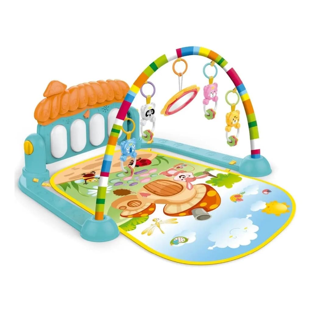 Tapete De Atividades Bebe Infantil Com Piano Musical E Mobile Academia De Bebe Importway Bwtip001