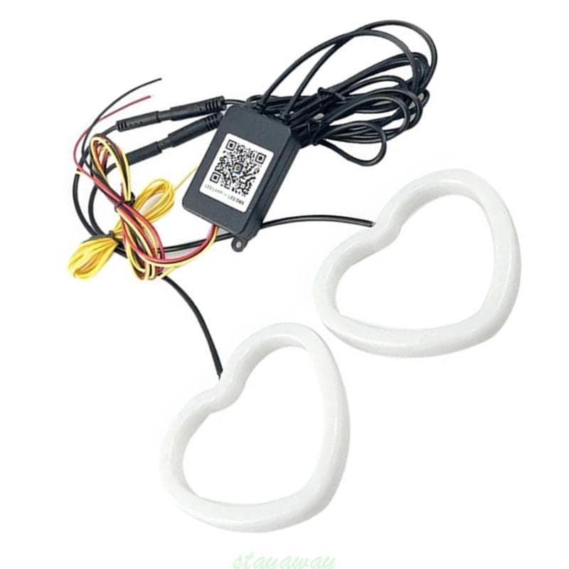 SRA Carro Condução Luz Advertência Nevoeiro DRL Decorativa Móvel APP Controle LED Anjo Olhos Anéis
