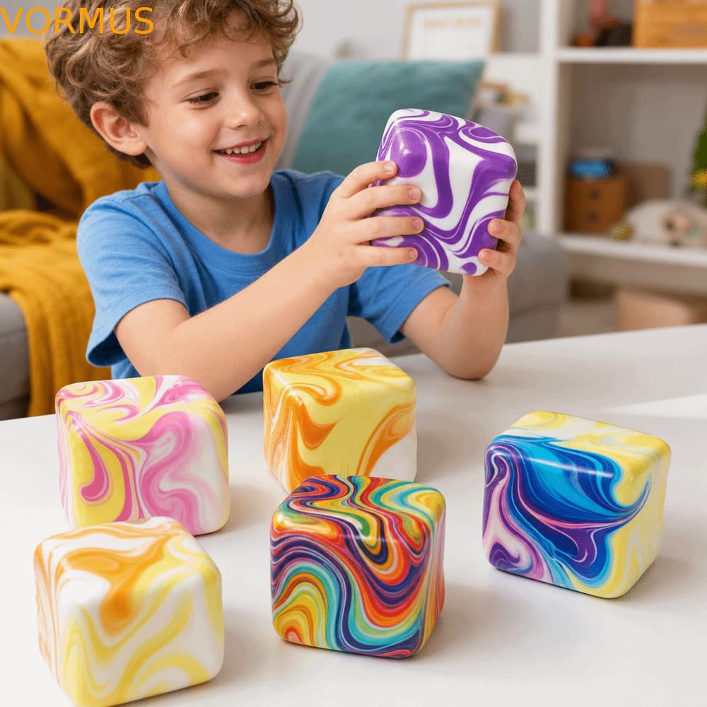 Cubo Espremido De Queijo VORMUS , Pitada Realista De 7 Cm , Brinquedo De Recuperação Lenta Criativo Colorido Super Macio