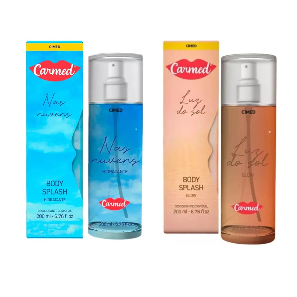 Kit Body Splash Carmed Nas Nuvens Glow Luz Do Sol De 200 Ml