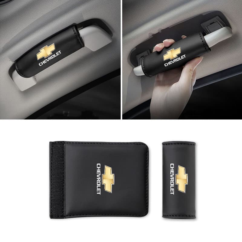 2 Peças de Capa Protetora de Couro para Apoio de Braço do Teto do Carro para Chevrolet Cruze Orlando Cobalt Aveo Lacetti