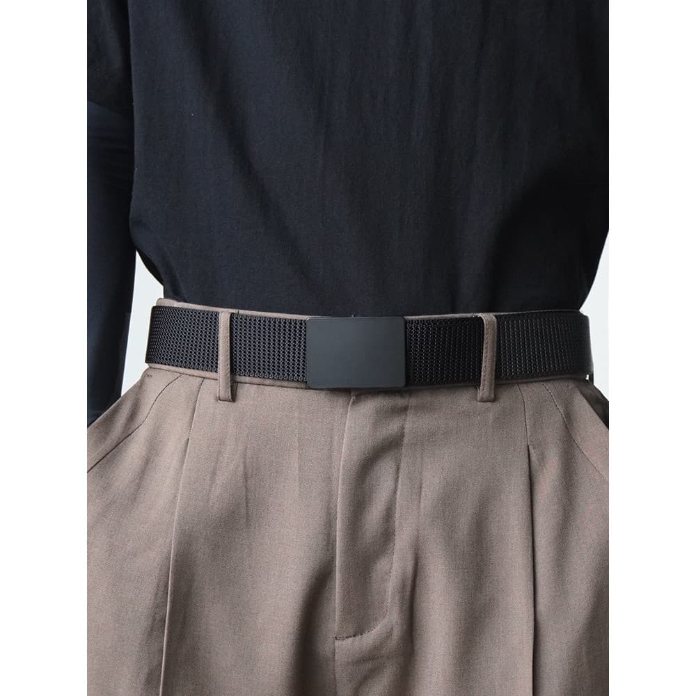 Baiyi legal cinto masculino de náilon preto cinto de lona estudante calças casuais cinto moda masculino
